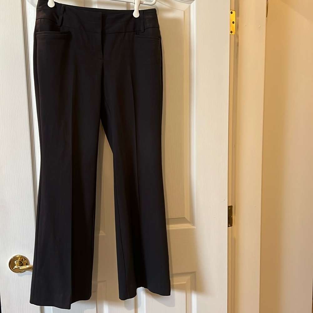 2 Pairs: Wider Leg Trousers 2 Similar Pairs of datk grey Women's dress Pants - Picture 7 of 11